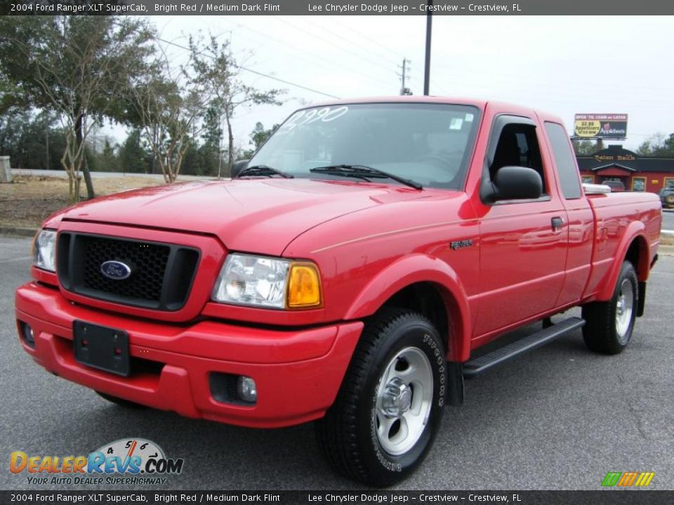 2004 Ford Ranger XLT SuperCab Bright Red / Medium Dark Flint Photo #1