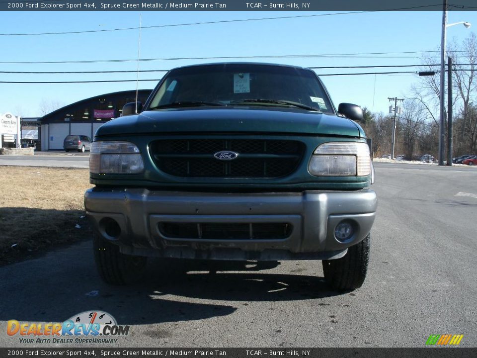 2000 Ford Explorer Sport 4x4 Spruce Green Metallic / Medium Prairie Tan Photo #2