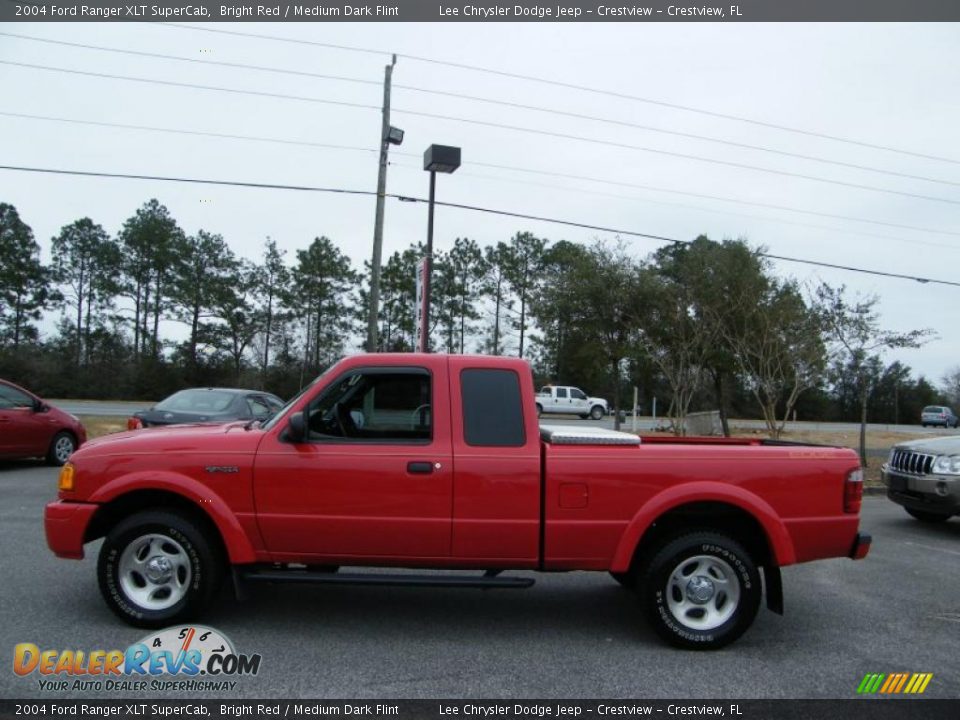 2004 Ford Ranger XLT SuperCab Bright Red / Medium Dark Flint Photo #2