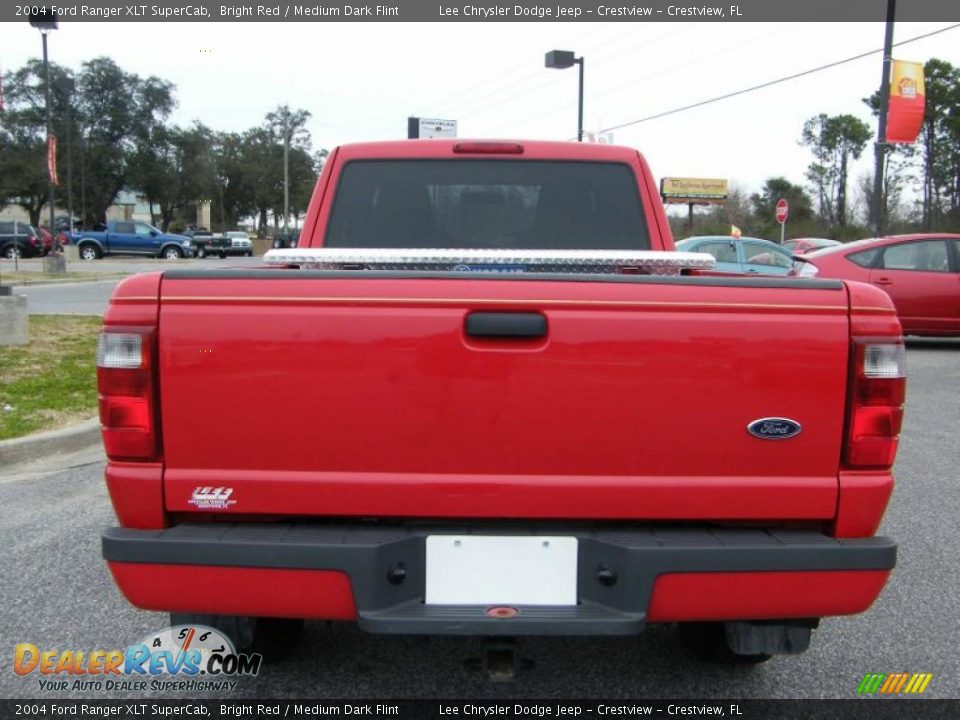 2004 Ford Ranger XLT SuperCab Bright Red / Medium Dark Flint Photo #4
