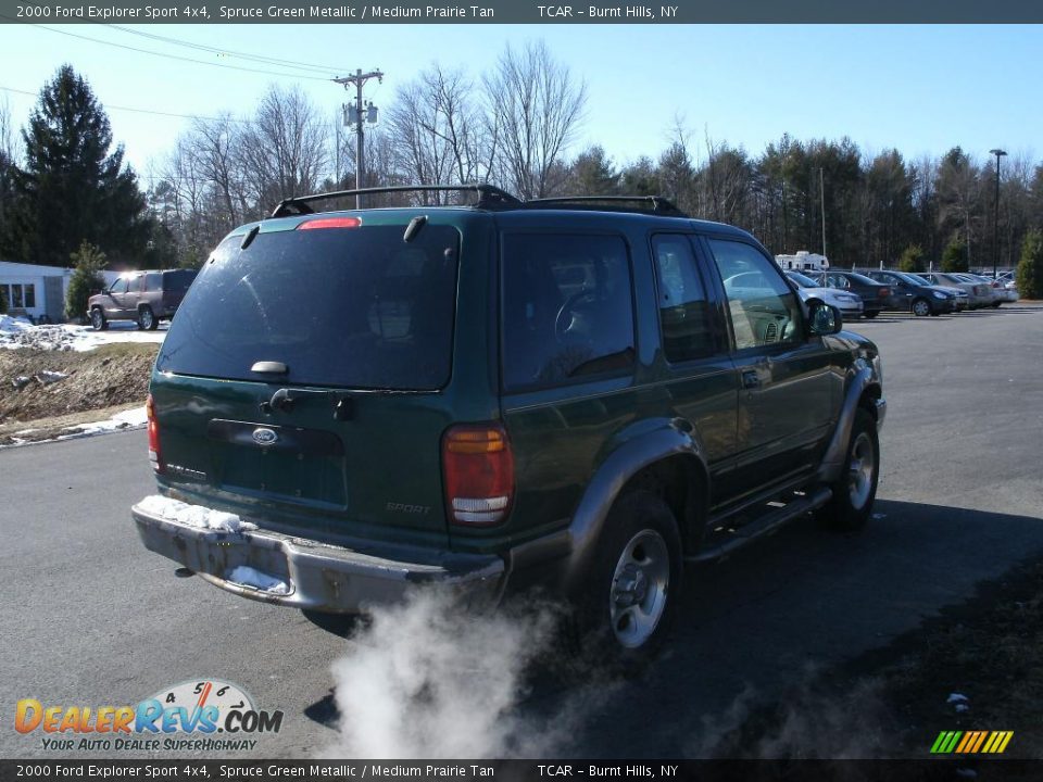 2000 Ford Explorer Sport 4x4 Spruce Green Metallic / Medium Prairie Tan Photo #4