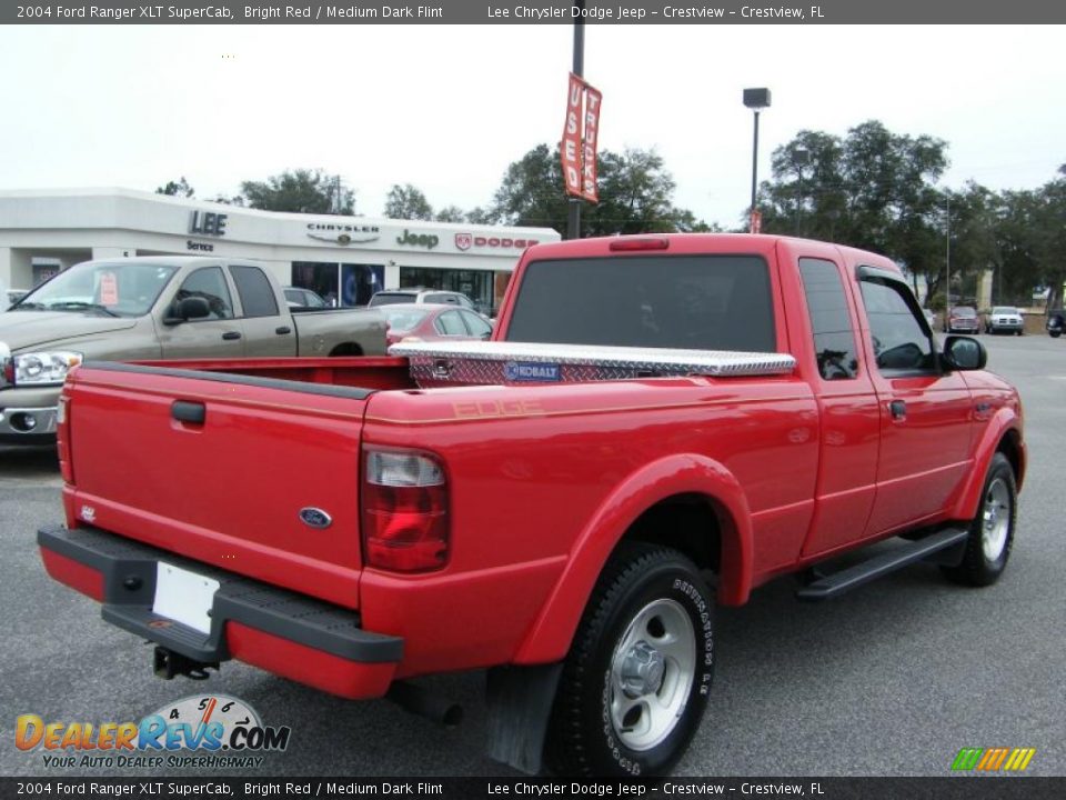 2004 Ford Ranger XLT SuperCab Bright Red / Medium Dark Flint Photo #5