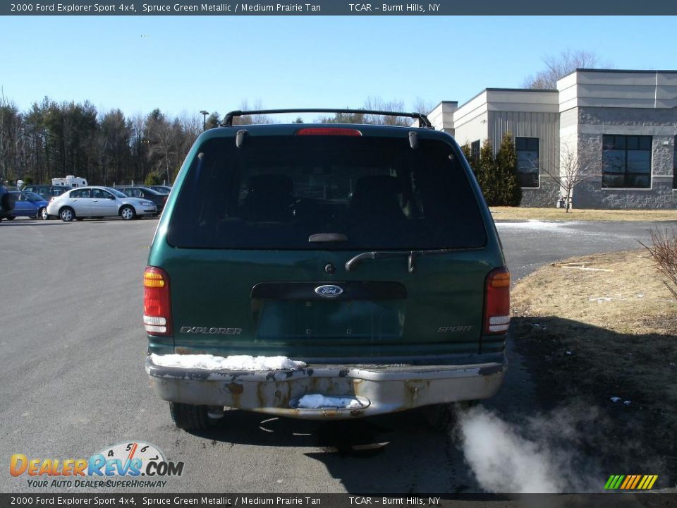 2000 Ford Explorer Sport 4x4 Spruce Green Metallic / Medium Prairie Tan Photo #5