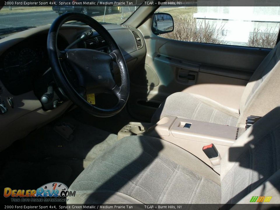 2000 Ford Explorer Sport 4x4 Spruce Green Metallic / Medium Prairie Tan Photo #6