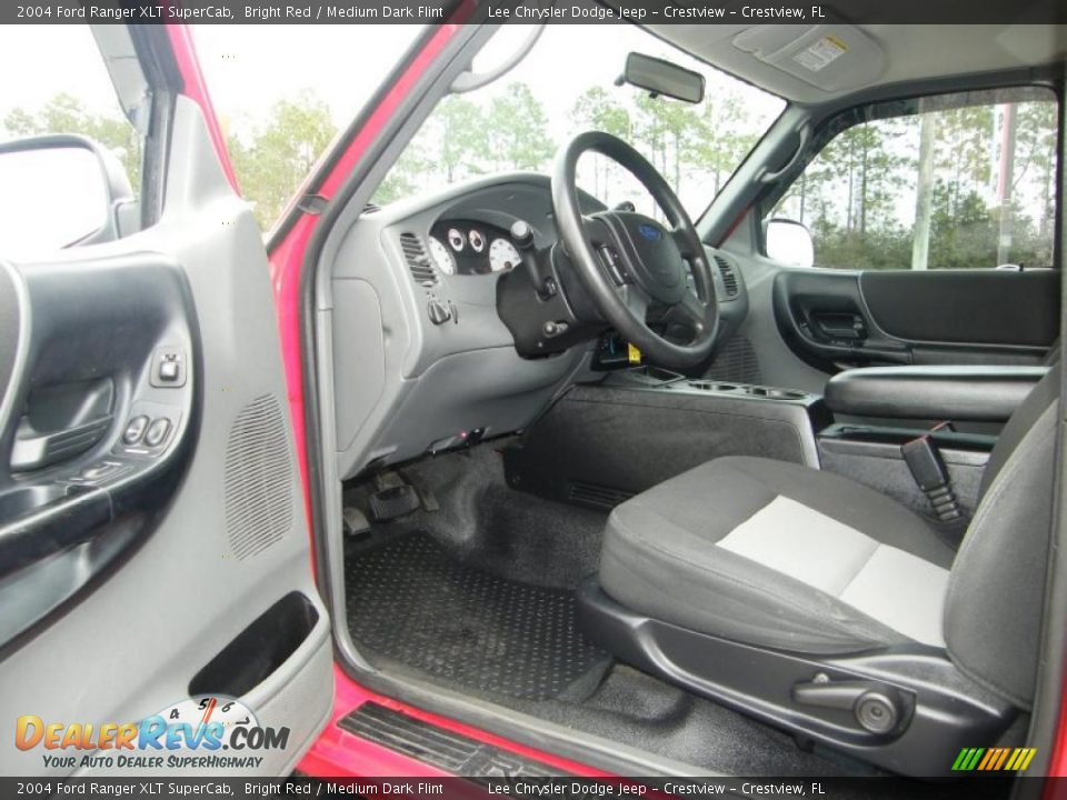 2004 Ford Ranger XLT SuperCab Bright Red / Medium Dark Flint Photo #13