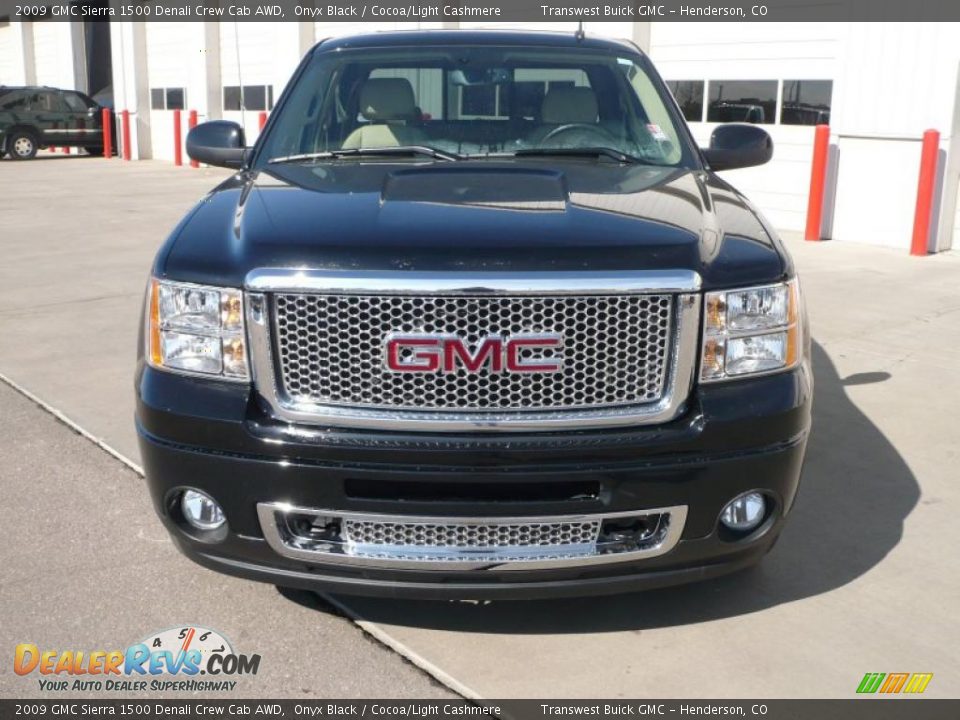 2009 GMC Sierra 1500 Denali Crew Cab AWD Onyx Black / Cocoa/Light Cashmere Photo #2