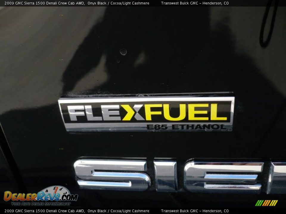 2009 GMC Sierra 1500 Denali Crew Cab AWD Onyx Black / Cocoa/Light Cashmere Photo #8