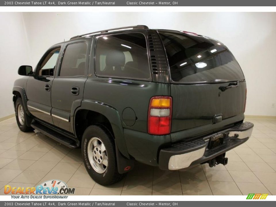 2003 Chevrolet Tahoe LT 4x4 Dark Green Metallic / Tan/Neutral Photo #5