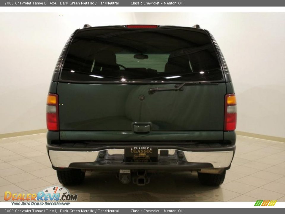 2003 Chevrolet Tahoe LT 4x4 Dark Green Metallic / Tan/Neutral Photo #6