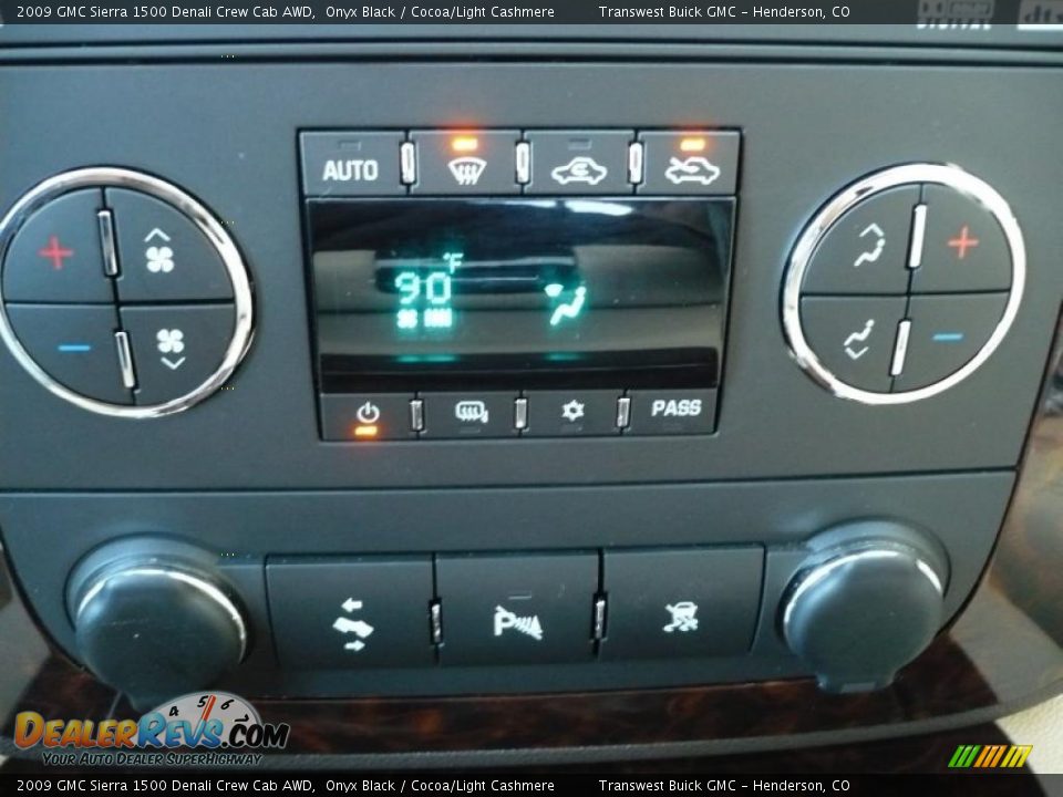 2009 GMC Sierra 1500 Denali Crew Cab AWD Onyx Black / Cocoa/Light Cashmere Photo #13