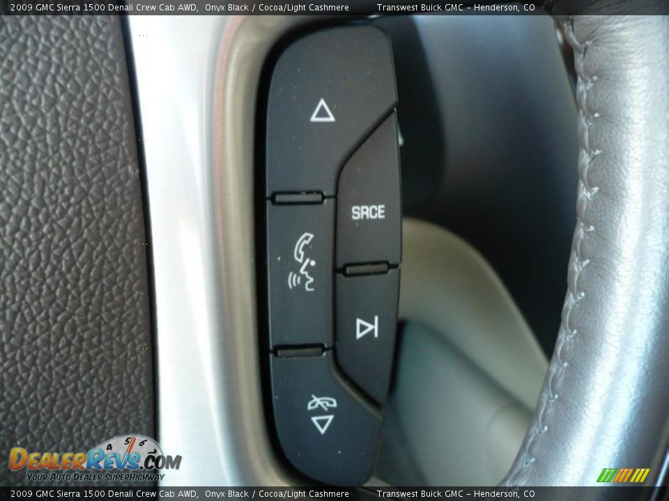 2009 GMC Sierra 1500 Denali Crew Cab AWD Onyx Black / Cocoa/Light Cashmere Photo #16