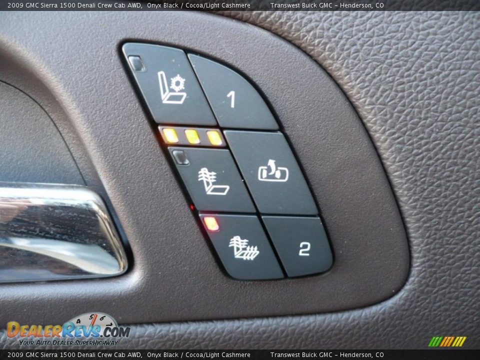 2009 GMC Sierra 1500 Denali Crew Cab AWD Onyx Black / Cocoa/Light Cashmere Photo #18