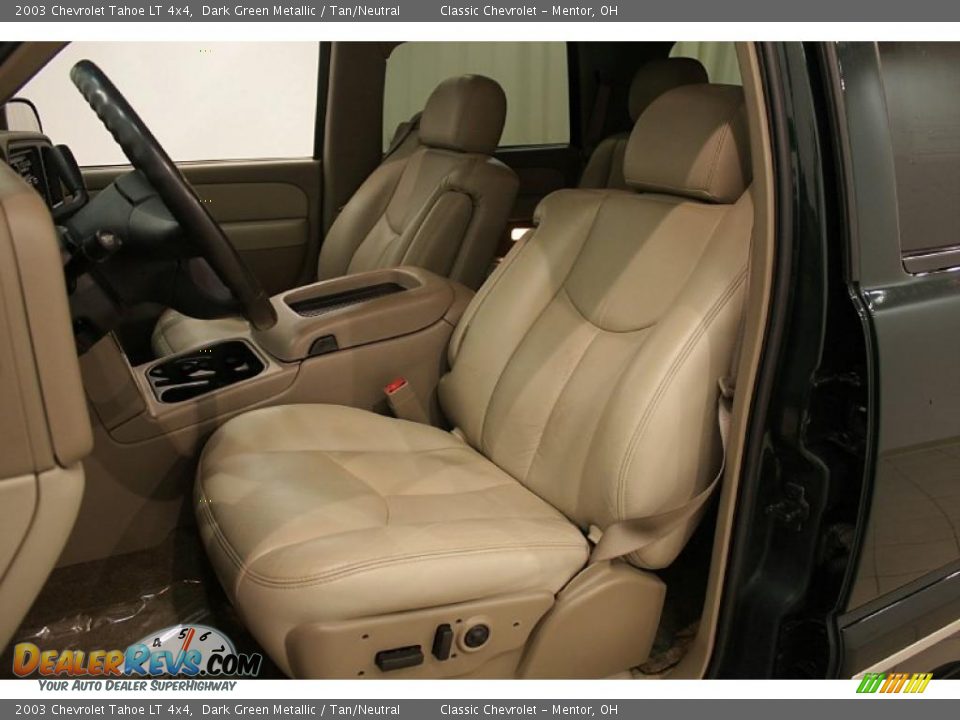 2003 Chevrolet Tahoe LT 4x4 Dark Green Metallic / Tan/Neutral Photo #12