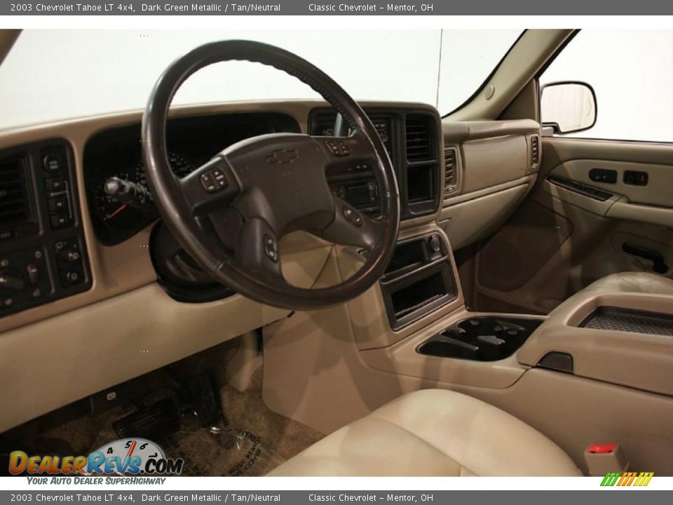 2003 Chevrolet Tahoe LT 4x4 Dark Green Metallic / Tan/Neutral Photo #14