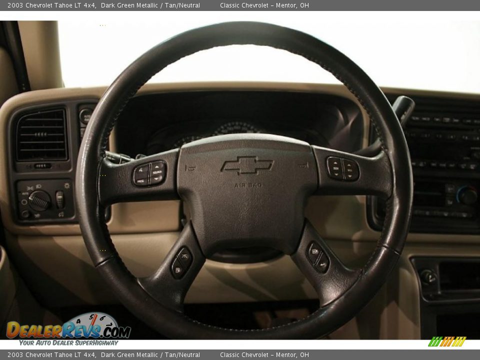 2003 Chevrolet Tahoe LT 4x4 Dark Green Metallic / Tan/Neutral Photo #15