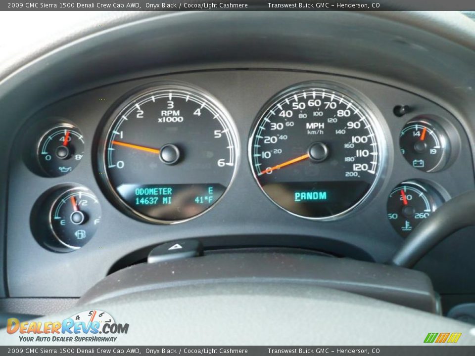 2009 GMC Sierra 1500 Denali Crew Cab AWD Onyx Black / Cocoa/Light Cashmere Photo #23
