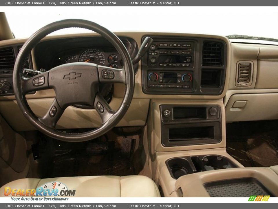 2003 Chevrolet Tahoe LT 4x4 Dark Green Metallic / Tan/Neutral Photo #26