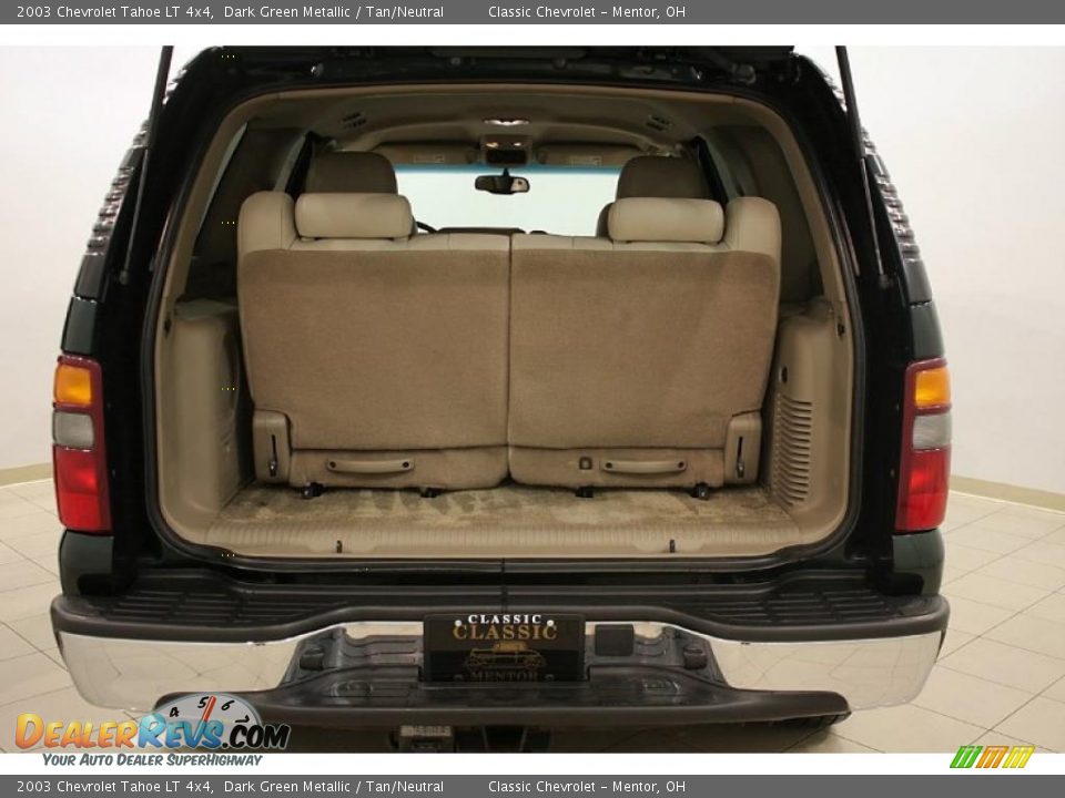 2003 Chevrolet Tahoe LT 4x4 Dark Green Metallic / Tan/Neutral Photo #28