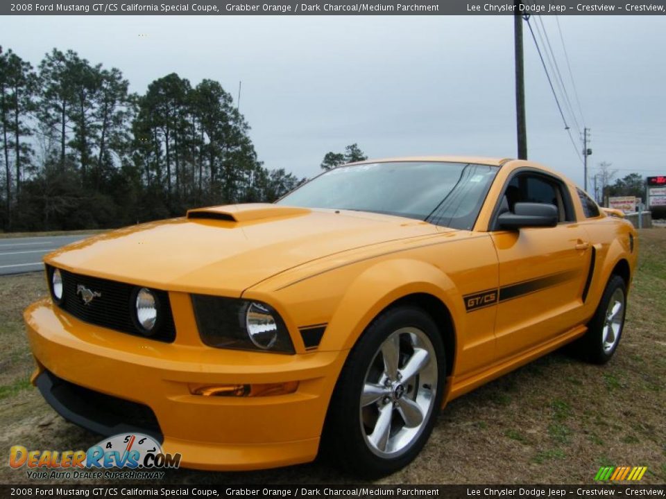 2008 Ford Mustang GT/CS California Special Coupe Grabber Orange / Dark Charcoal/Medium Parchment Photo #1