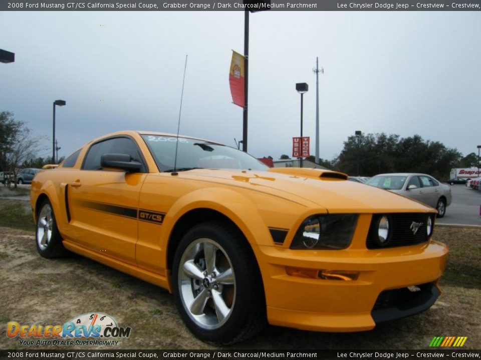 2008 Ford Mustang GT/CS California Special Coupe Grabber Orange / Dark Charcoal/Medium Parchment Photo #7