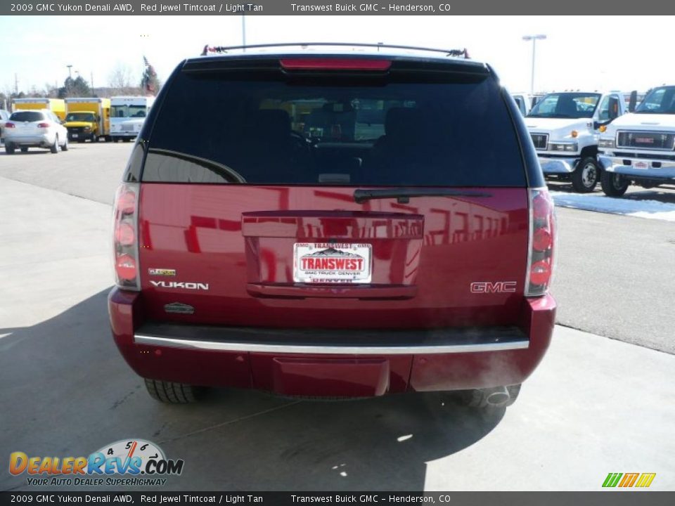 2009 GMC Yukon Denali AWD Red Jewel Tintcoat / Light Tan Photo #5