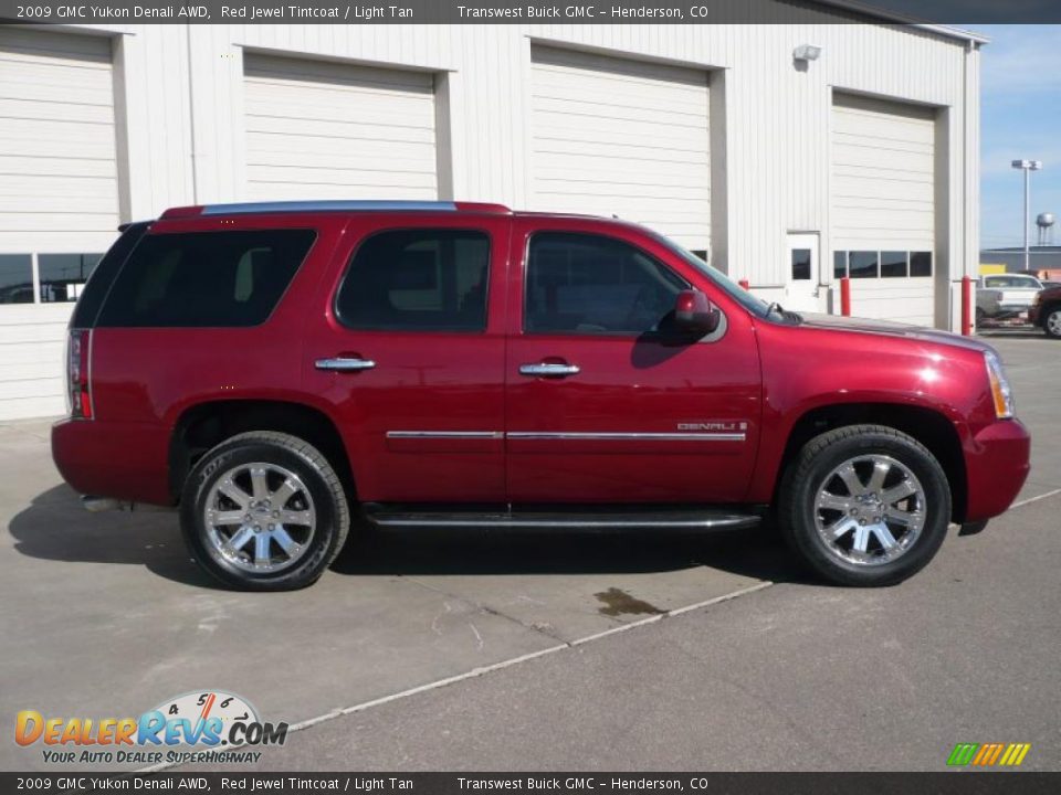 2009 GMC Yukon Denali AWD Red Jewel Tintcoat / Light Tan Photo #6