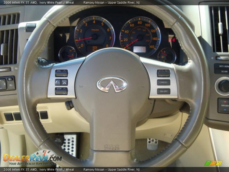 2006 Infiniti FX 35 AWD Ivory White Pearl / Wheat Photo #35