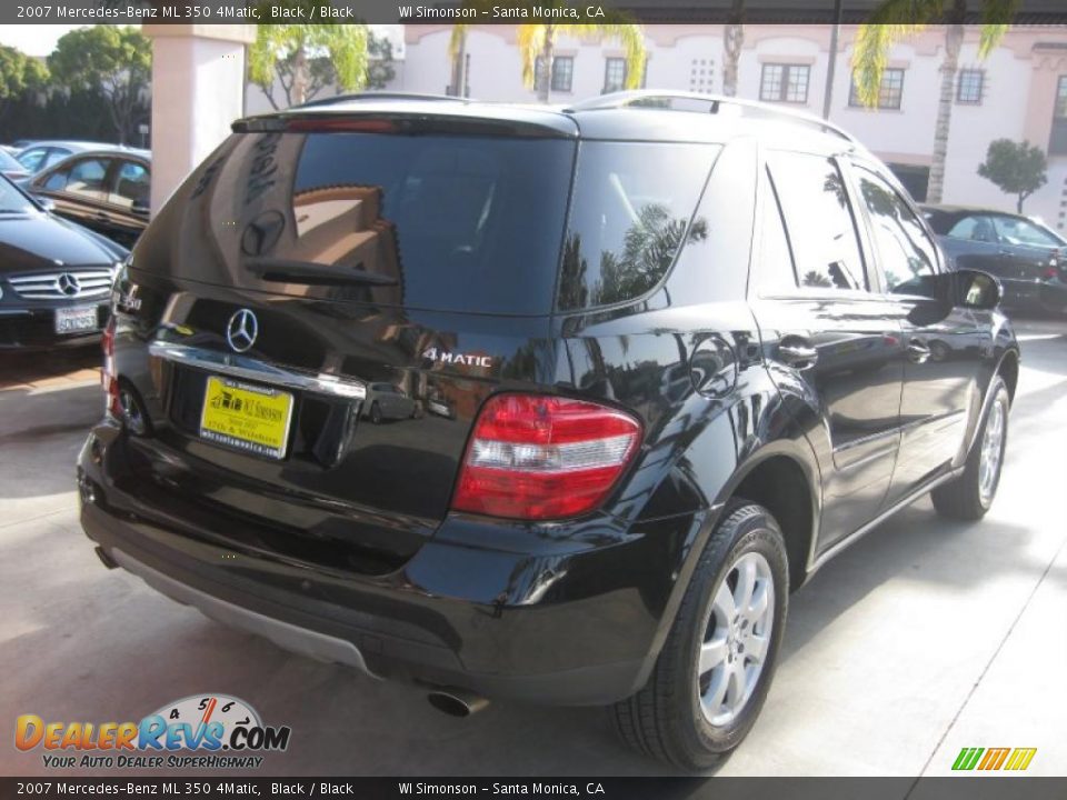 2007 Mercedes-Benz ML 350 4Matic Black / Black Photo #3