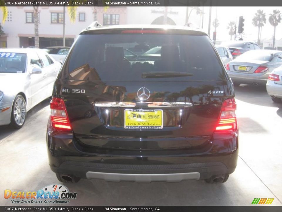 2007 Mercedes-Benz ML 350 4Matic Black / Black Photo #4
