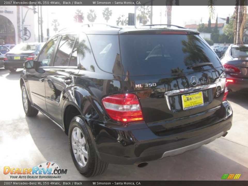 2007 Mercedes-Benz ML 350 4Matic Black / Black Photo #7