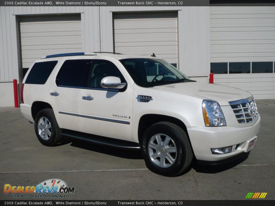 2009 Cadillac Escalade AWD White Diamond / Ebony/Ebony Photo #1