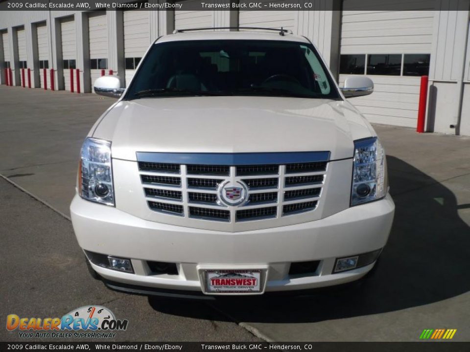 2009 Cadillac Escalade AWD White Diamond / Ebony/Ebony Photo #2