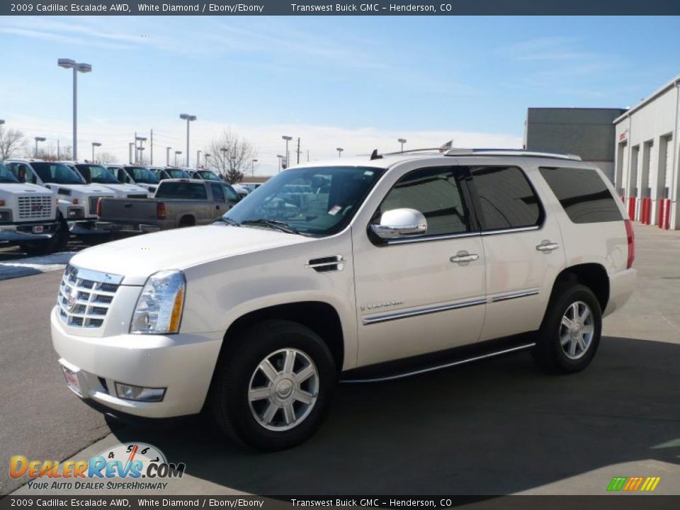2009 Cadillac Escalade AWD White Diamond / Ebony/Ebony Photo #3