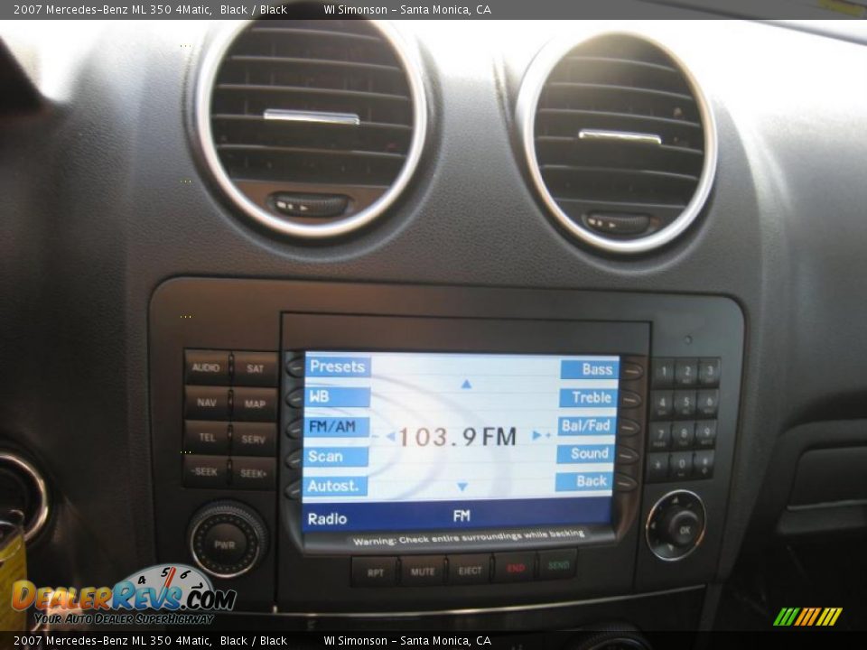 2007 Mercedes-Benz ML 350 4Matic Black / Black Photo #15