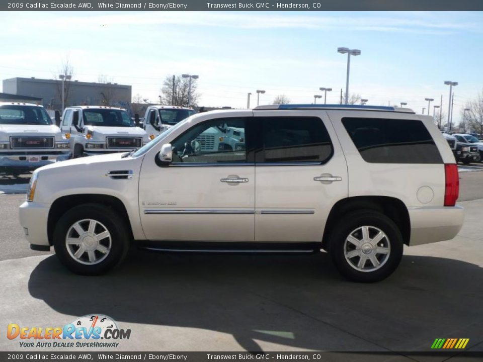 2009 Cadillac Escalade AWD White Diamond / Ebony/Ebony Photo #4