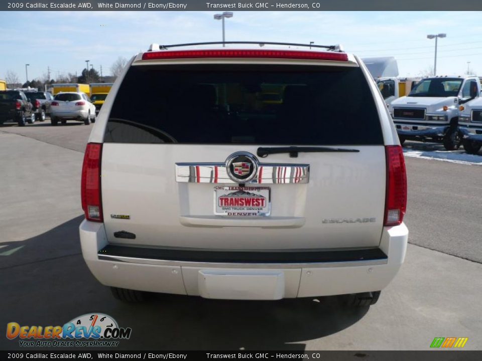 2009 Cadillac Escalade AWD White Diamond / Ebony/Ebony Photo #5