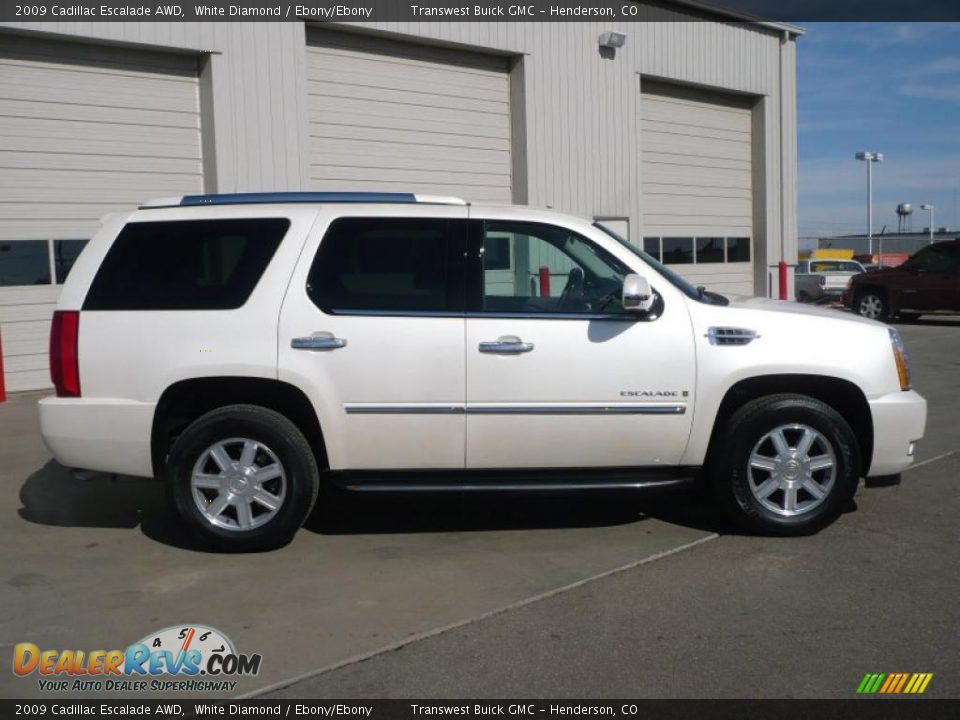 2009 Cadillac Escalade AWD White Diamond / Ebony/Ebony Photo #6