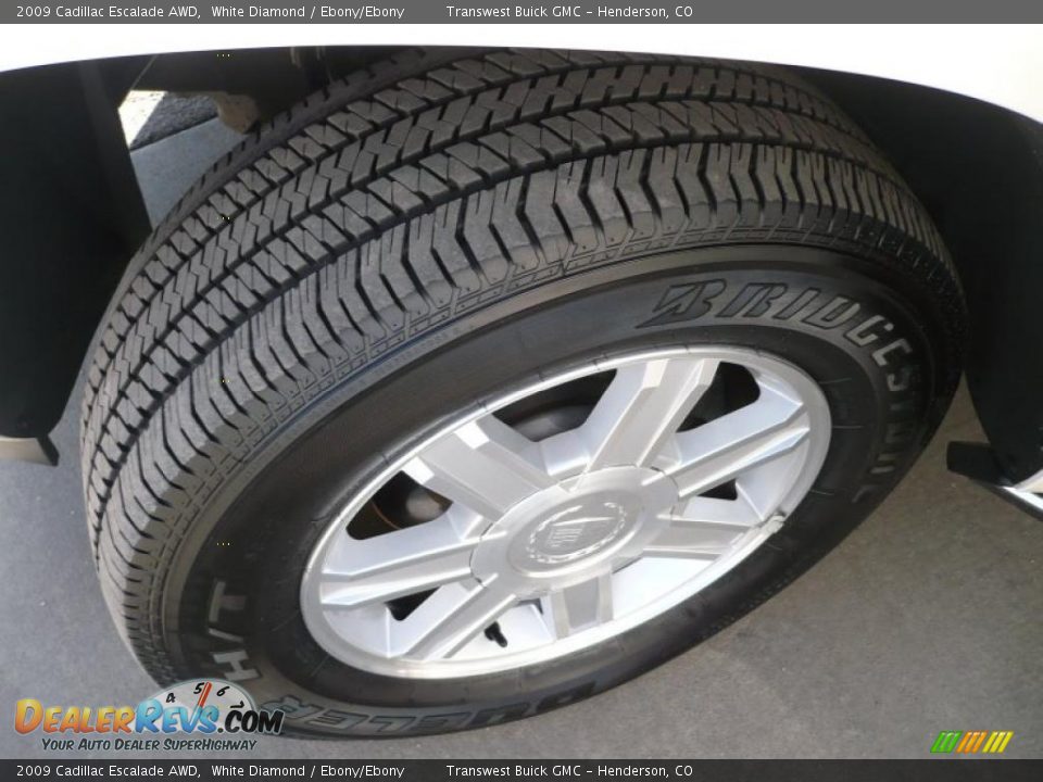 2009 Cadillac Escalade AWD White Diamond / Ebony/Ebony Photo #7