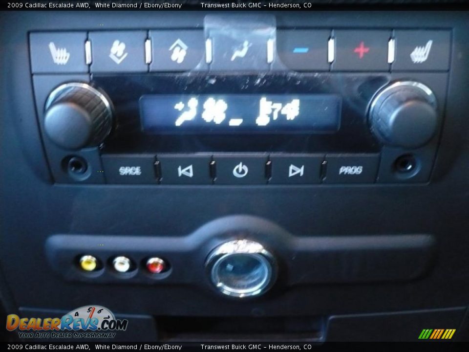 2009 Cadillac Escalade AWD White Diamond / Ebony/Ebony Photo #9