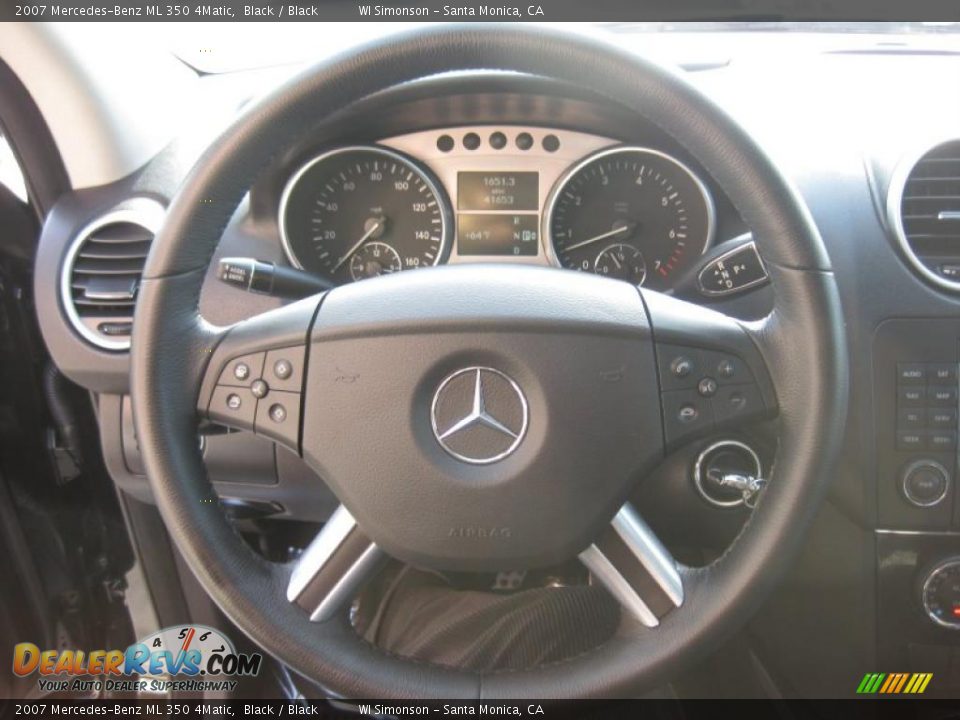 2007 Mercedes-Benz ML 350 4Matic Black / Black Photo #22