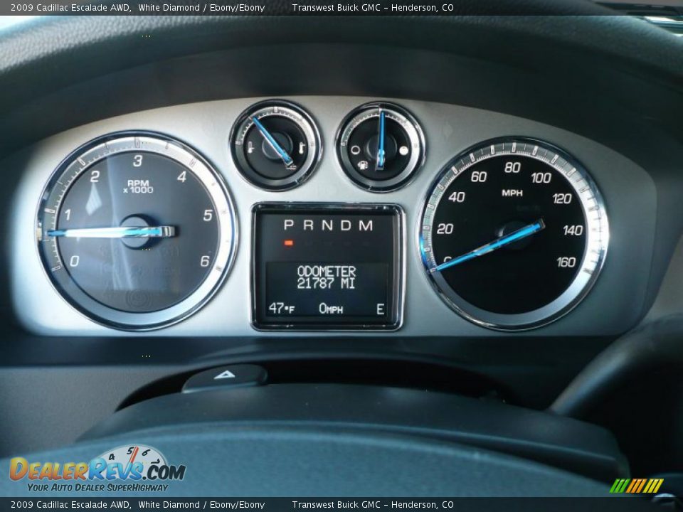 2009 Cadillac Escalade AWD White Diamond / Ebony/Ebony Photo #23