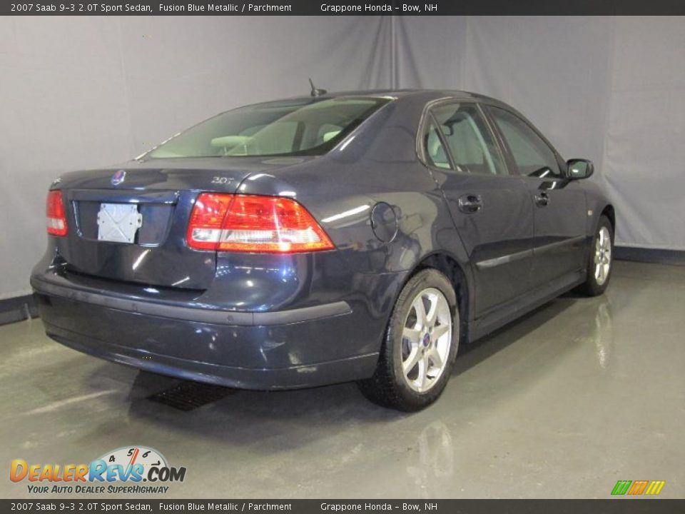 2007 Saab 9-3 2.0T Sport Sedan Fusion Blue Metallic / Parchment Photo #3