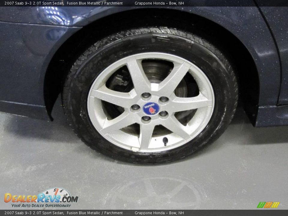 2007 Saab 9-3 2.0T Sport Sedan Fusion Blue Metallic / Parchment Photo #6