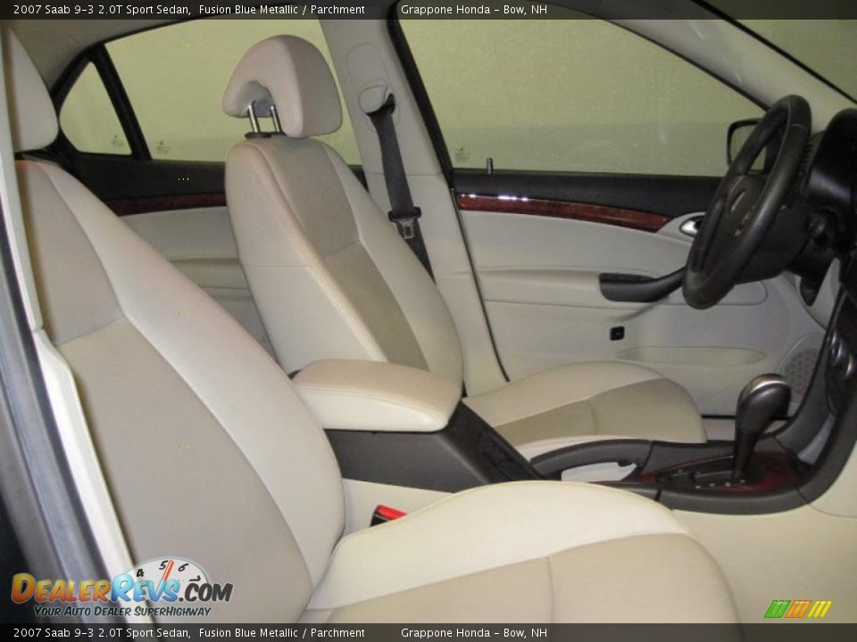 2007 Saab 9-3 2.0T Sport Sedan Fusion Blue Metallic / Parchment Photo #9