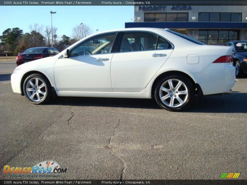 2005 Acura TSX Sedan Premium White Pearl / Parchment Photo #3