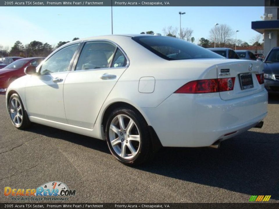 2005 Acura TSX Sedan Premium White Pearl / Parchment Photo #4