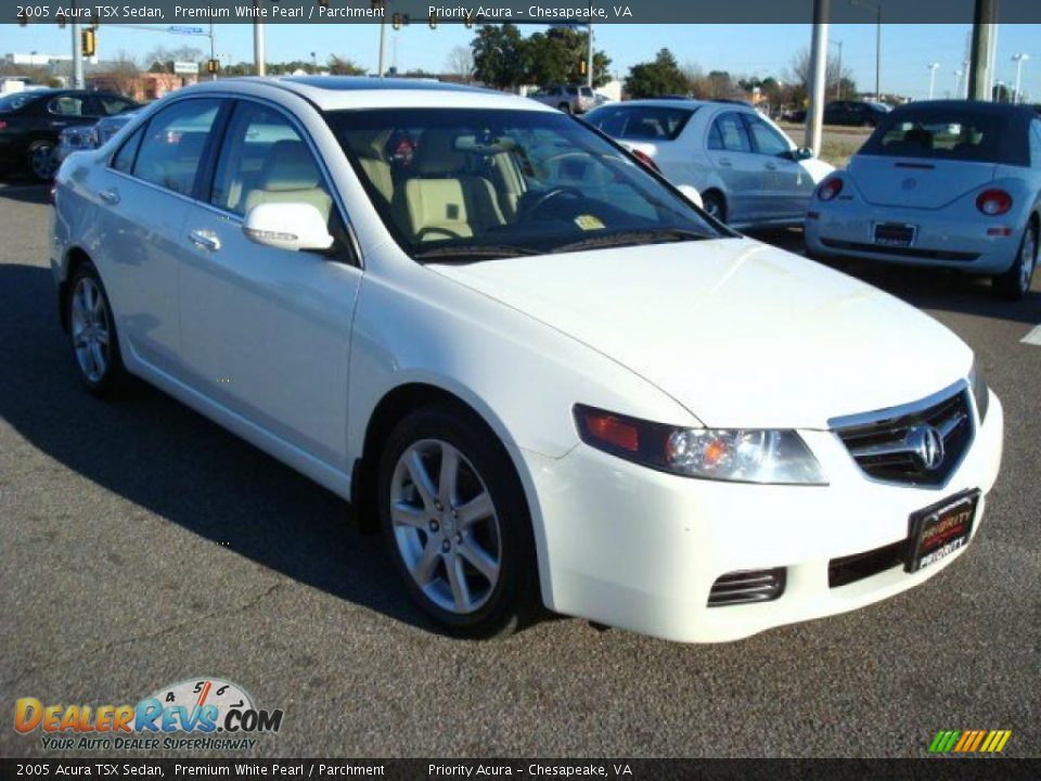 2005 Acura TSX Sedan Premium White Pearl / Parchment Photo #7