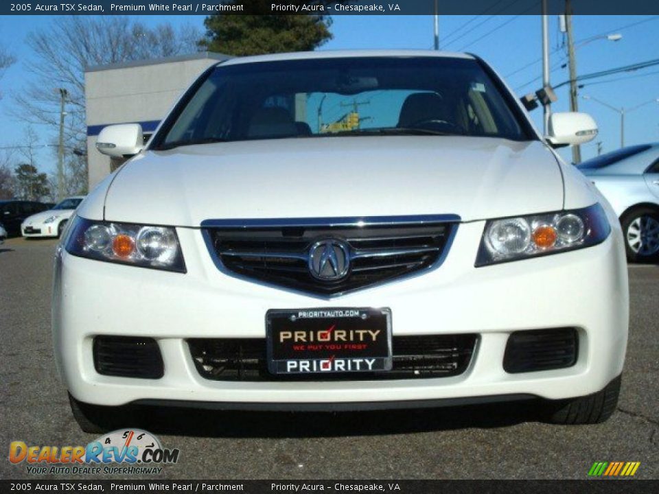 2005 Acura TSX Sedan Premium White Pearl / Parchment Photo #8