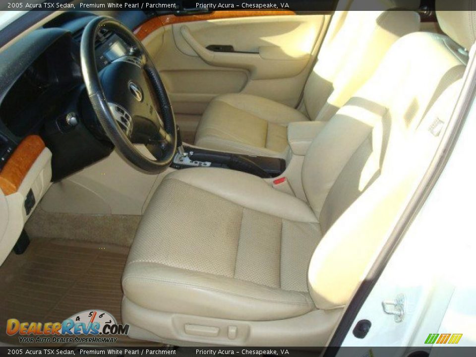 2005 Acura TSX Sedan Premium White Pearl / Parchment Photo #9