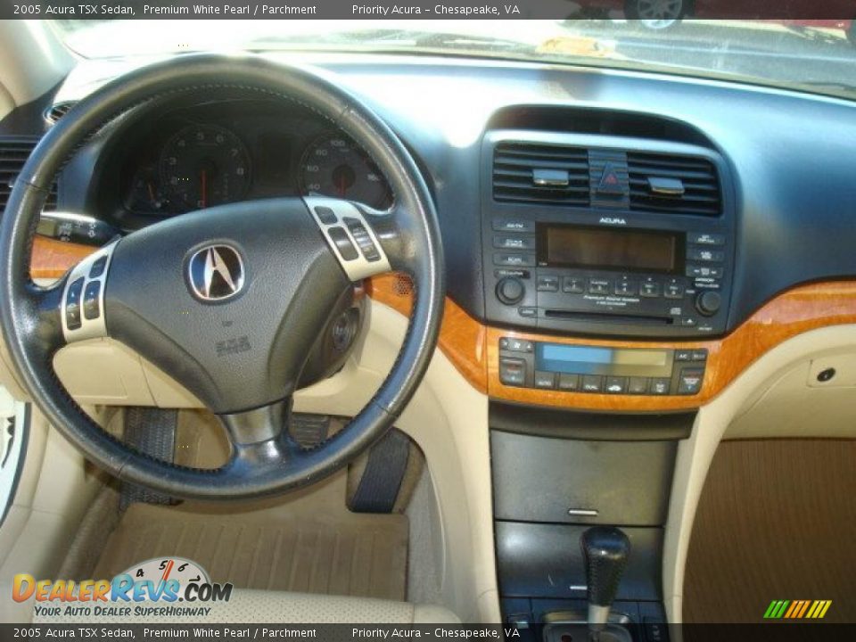 2005 Acura TSX Sedan Premium White Pearl / Parchment Photo #11
